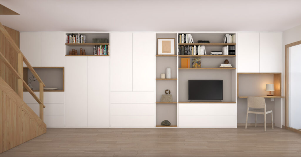 diseño de mueble de salon en benasque